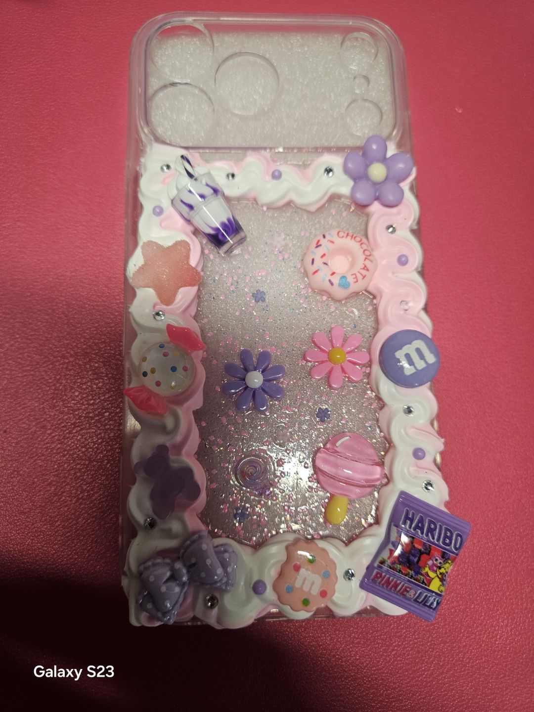 Coque gourmande rose violet